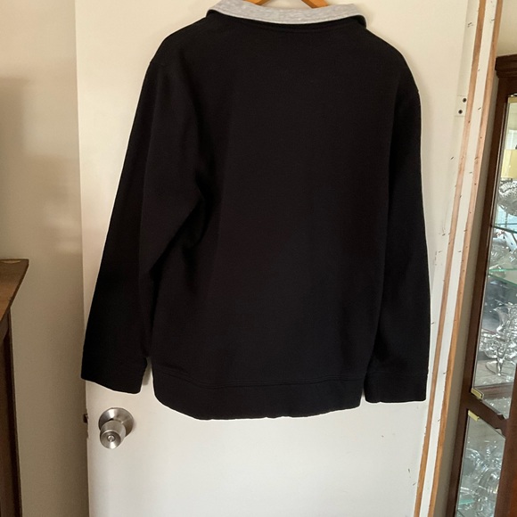 Men’s Nautical Fleece Sweatshirt  Long Sleeve XL Pullover Black Gray - Picture 3 of 6